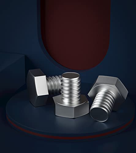 Image of 1 /4-20 x 3 /8 inch (5 /8 to 5 inch Optional) Hex Head Screw Bolt, Stainless Steel 18-8(304), Fully Threaded,15pcs