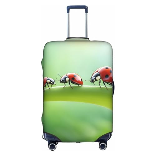 Funny Ladybug Tsa Approved Luggage Cover For 18-32 Inch Suitcases Scratch-Resistant Stretch Luggage Cover