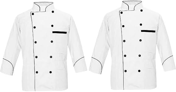 MIRISHQ} Provide you a best product or quality for chef coat, chef jacket with (XS to 6XL size) Pack of2 (RU-04)