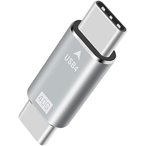 Duttek USB C Male to Male Adapter, 40Gpbs Type C Male to Type C Male Full Featured Adapter Support Data Transmission and Charging for with Thunderbolt 3/4, USB3.1, USB2.0. (1pack) Cover