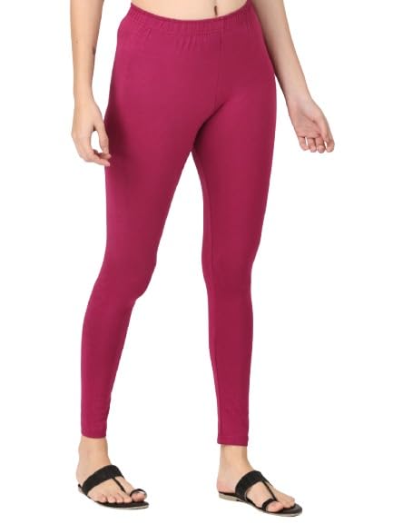 Image of Robinbosky Premium Stretchable Cotton Ankle Legging for Women | Suitable for Formal wear & Casual wear | High-End Elastic Makes The Leggings Squat Proof and Durable for Travel, Yoga, & Workout.