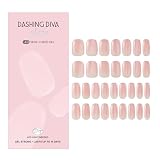 Dashing Diva Glaze Effects Nail Strip Set - Ballerina Blush - Long Lasting, Chip Resistant, Semi-Cured Gel Nail Strips - 4-Piece Manicure Set with 32 Strips