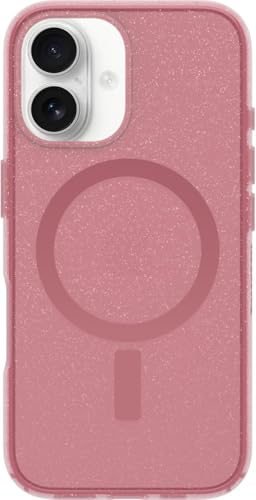 Image of OtterBox iPhone 16 (Only) - Symmetry Series Clear+ Case - Thimbleberry (Pink) - Snaps to MagSafe - Ultra-Sleek - Raised Edges Protect Camera & Screen - Non-Retail Packaging