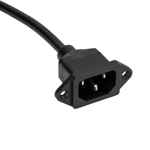Image of Silverstone Technology PP16-1413R-80, C14 to Right-Angle 90 Degree C13 Power Extension Cable with Locking Socket Design (80cm), SST-PP16-1413R-80