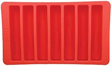 Built Water Bottle Ice Cube Tray, BPA Free Easy Release Flexible Silicone, Red, 19.5 x 11.5cm