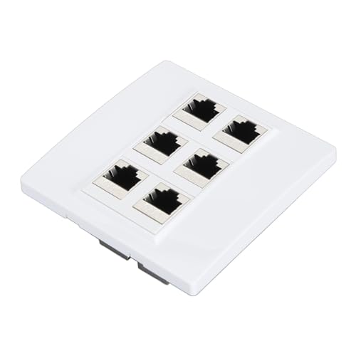 Placa de pared Ethernet Cat 6 de 6 puertos RJ45 para redes domésticas y oficinas de empresas