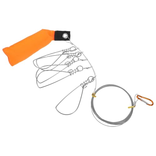 SUPVOX 重厚ステンレス製フィッシュロック連クリップ 転式スナップロック搭載 魚固定装置 スピアフィッシング カヤック釣り用頑丈フィッ