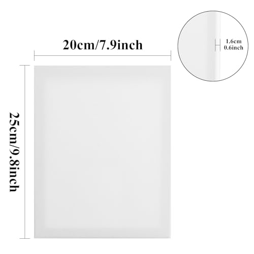 SHUESS 20 Pcs Blank Canvas for Painting - 20 x 25 cm (8 x 10 inch) Canvas Boards for Acrylic Painting - Pre Stretched Blank Art Canvases for Art, 1.6cm Thick