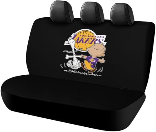 後部座席カバー カーシートカバー ピーナッツ スヌーピー チャーリーブラウン 車用ベンチシート 後席クッションカバー リアシートカバー 軽/普通車/SUV後部座席対応 取付簡単 通気 汚れに強 滑り止め 車シード保護 人気 四季通用