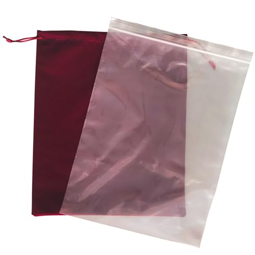 YOOKOOABLE Burgundy Velvet Cremains Urn Bag for Human Ashes - For Use Inside the Urn - Size 10" X 12" (230 Cubic Inches Capacity) - Includes a Resealable PE Material Ashes Storage Bag by YOOKOOABLE - Image 2