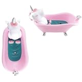 zalati Schöne Seifenschale aus Kunststoff, Cartoon-Schale, Einhorn-Badewannen-Seifenkiste mit...