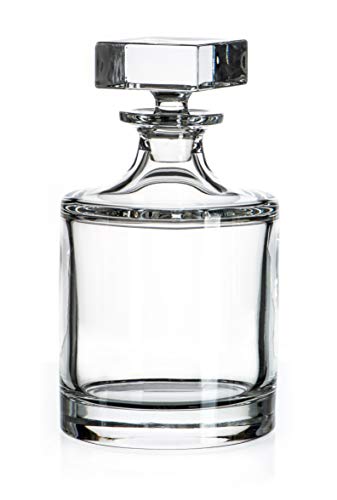 Thames Round Based Lead Crystal Whisky Decanter 700ml