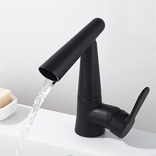 Grifo de baño mezclador para agua fría y caliente con diseño monomando de un agujero