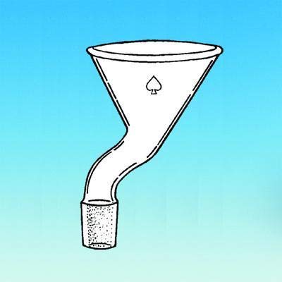 7237-09 Powder Filtering Funnel, Offset, 75 mm Diameter, 24/40 Joint