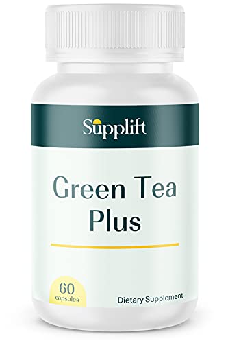 Supplift Green Tea Extract Capsules to Promote Health Goals - Metabolism Support Daily Green Tea Supplement - Antioxidant Loaded Green Tea Vitamins - 60 260 mg Green Tea Capsules