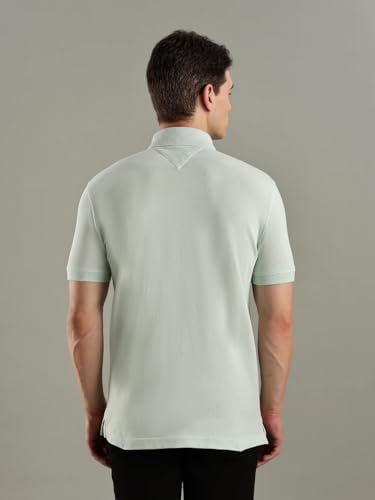 Image of Solid Slim-Fit Cotton Polo T-Shirt