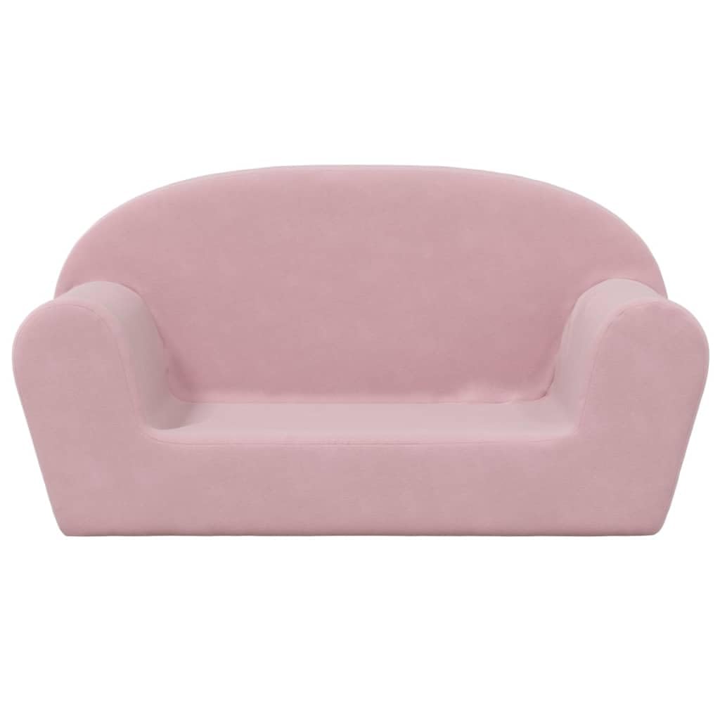 Générique Canapé pour Enfants 2 Places Rose Peluche Douce, Meubles, Mobilier pour bébés & Tout-Petits, Rose, (Poids 2.3KG)