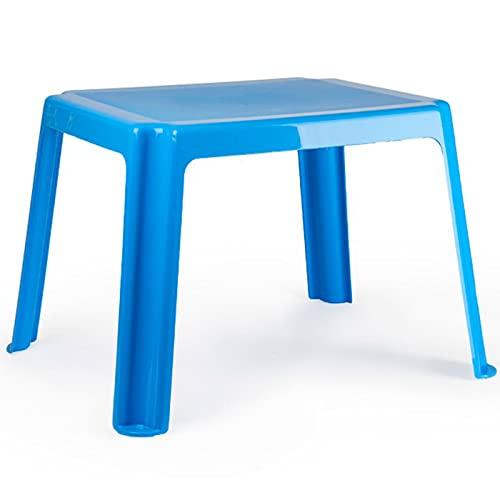 Acan Tradineur   Mesa Auxiliar de Polipropileno, mesita Baja para niños, Estructura sólida, Interior y Exterior, salón, jardín (Azul, 54 x 65 x 42 cm)