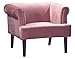 Produktbild Atlantic Home Collection Sessel CHARLIE, Samt, Armlehnenstuhl mit Massivholzfüßen, Rosa, 74 x 86x 70