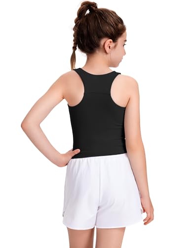 Image of JOCMIC Girls Tank Tops Athletic Tanks with Bra Racerback Sports Top