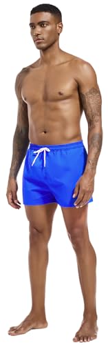 Generic Men's Swim Trunk Quick Dry Solid 3"" in Inseam Swimwear Bathing Suit with Mesh Lining Beach Shorts4