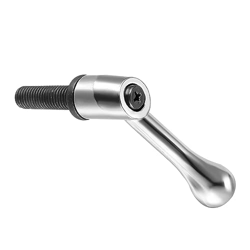 Image of Clamping Lever Handles, M12 x 40mm Male Thread, Adjustable Quick Release Locking Rotating Bolt Knobs Silver Tone - (Applications: for Lathe Machinery), 1-Piece