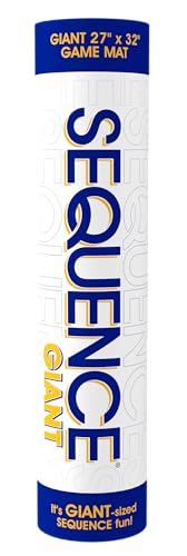 Jax Giant (aka Jumbo) SEQUENCE Game - Tube Edition with Cushioned Mat (27' x 32') Cards and Chips, Package Colors May Vary.