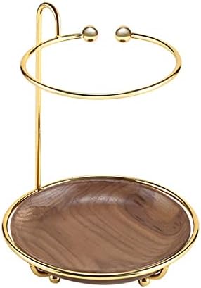 HONGFEISHANGMAO Earring Holder Jewelry Stand Tree Jewelry Holder Organizer Necklace Holder Rack Display Tower with Wooden Jewelry Tray for Women Girls Jewelry Stand