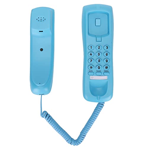 Hotel Telefono Mini Tone Fisso Mini Tone del Tono di Impulso Anti Interference Convertibile con Pausa Mute Function per Office Home blu