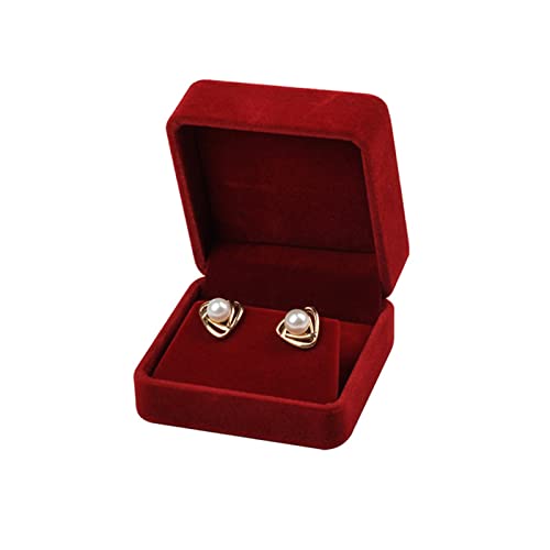 WYUYIWH Contenedores de almacenamiento Juego de joyas de lujo, caja para pulseras, collares, aretes, escaparate de joyas, caja de regalo, caja de boda para mujeres (color: K, tamaño: caja de anillo