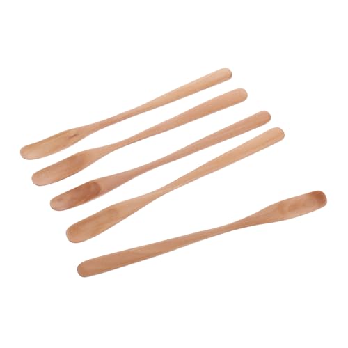 Alipis 5pcs Honey Stirrer Spoons Honeycomb Stick Dippers Wooden Honey Scoop for Coffee