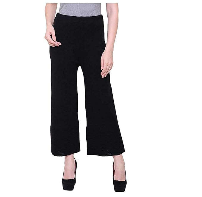 thrifty thread we promise comfort Winter Wear Woolen Trouser || Fleece Palazzo || Acrylic Wool Knitted Palazzo-picture-40