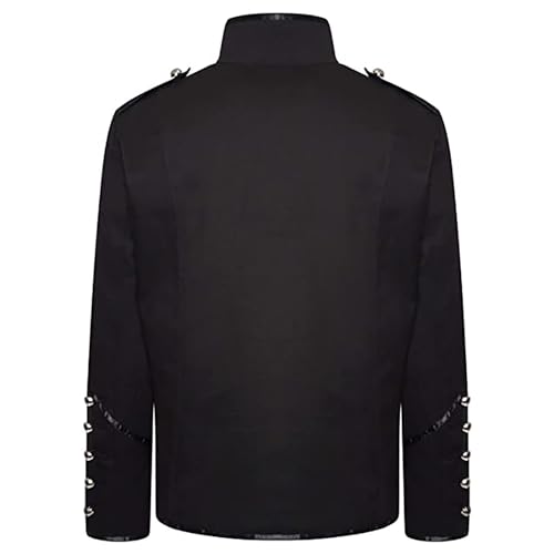 Mens Steampunk Gothic Jacket Gold Hussar Parade for Emo Punk and Military Drummer Style Gothic Clothing2