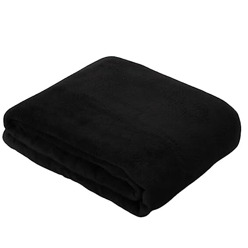 Cobertor Casal Manta Microfibra Fleece (Preto)