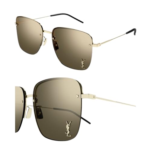 SAINT LAURENTSL SL 312 M YSL Logo On Lens Square Shape Sunglasses with eSHADES Luxury Eyewear Kit Bundle2