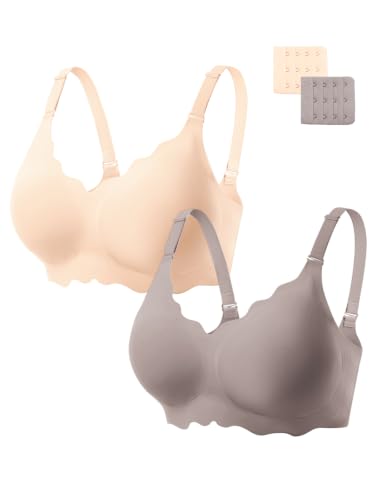 Image of COCOMARTS Jelly Bras for Women No Underwire Scalloped Wireless Push Up Bra