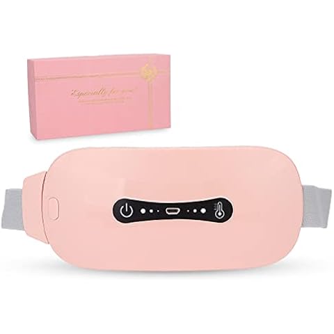 Menstrual Heating Pad, 3 Levels Adjustable Temperature Electric Period Heating Belt, Portable Waist Back or Belly Pain Relief Heating Belt for Women Girl(Pink) Cover
