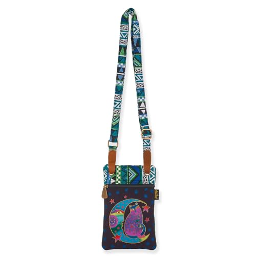 Women's Laurel Burch, Moonside Cat Small Crossbody