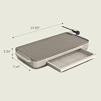 bella 10"x20" Ceramic Griddle with Warming Tray, 1500W Non-Toxic, Oatmilk — image 9