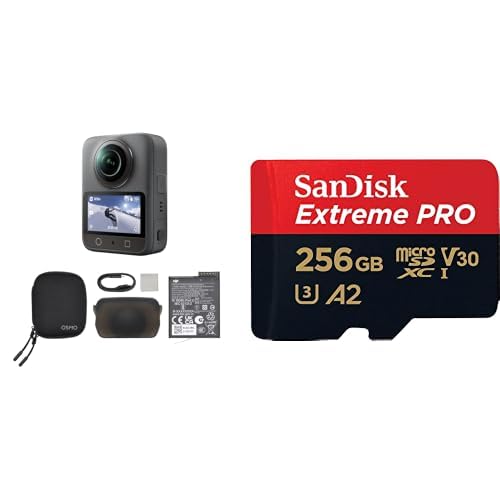 DJI Osmo 360 Standard Combo + SanDisk Extreme PRO 256GB microSD – 8K 360° Video Seti