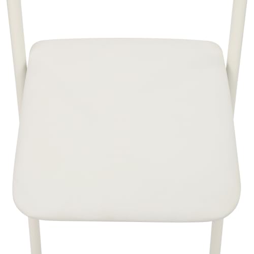 Image of 2Pcs Folding Bar Stool with Backrest, 30 Inch Tall Foldable Stool Chair Metal Frame Portable Chairs Portable Bar Chair Collapsible Stools Barstools w /Leather Padded for Kitchen Shop Cafe (2PCS /White)
