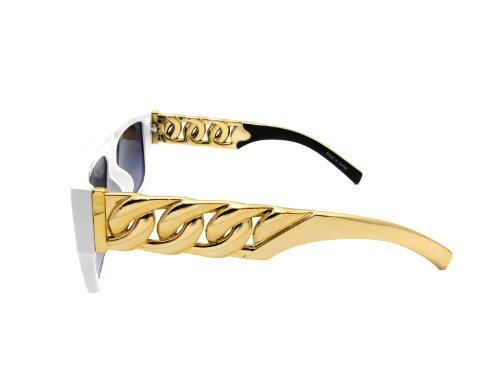 NYFASHION101 Unisex Celebrity Style Thick Chain Look Acrylic Sunglasses3