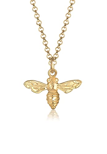 Collier pendentif abeille Elli argent 925 femme bijou animalier tendance chaîne fine
