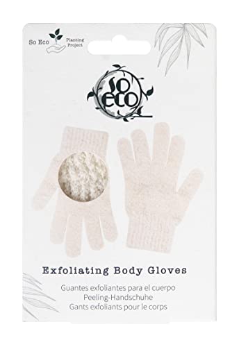 So Eco Exfoliating Gloves - Textured Mitts for Smoother Skin, Reducing Acne & Ingrown Hairs, Made from Recycled Polyester Blend, Vegan & Cruelty-Free