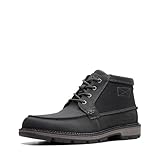 Clarks Collection Men's Maplewalk Moc Oxford Boot, Black Combi Leather, 9 Medium US