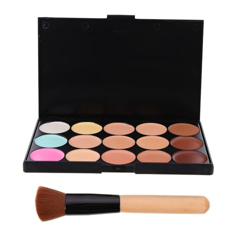 BELLIFFY Makeup Pallets for Women Concealer Pallet Makeup Brush 2pcs Set Correcting Waterproof for Home and Professional Use