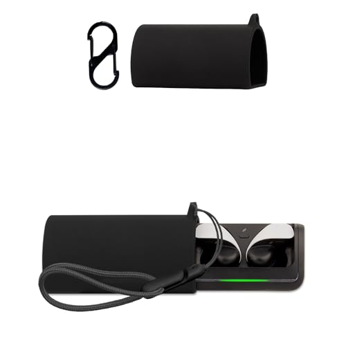 SONY PULSE Explore �p �P�[�X �J�o�[ �yNOUKAJU�z ���C�����X �C���[�z�� �V���R�� �ی�P�[�X �i�J���r�i�t��+�X�g���b�v�t�� �j �����h�~ �L�Y�h�~ �ϏՌ� �����[�d�\ �h�� �h�o (�u���b�N)