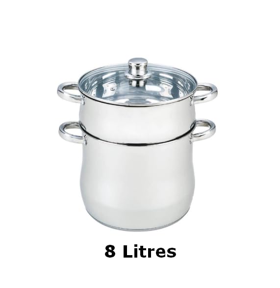 Royal Swiss Couscous Pan Maker de Vapor de Acero Inoxidable 8 Litros