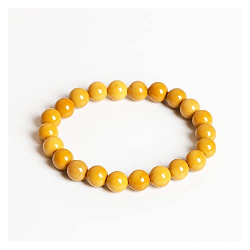 Bracelet en pierre de mookaite jaune d'origine naturelle avec perles rondes de 8mm