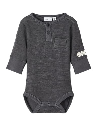 NAME IT NBMWYLA Wool/Vis LS Body XXIII, Blue Graphite, 62 Bimbo